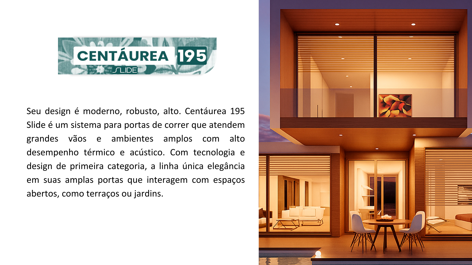 Apresentacao da linha Centaurea 195 Slide